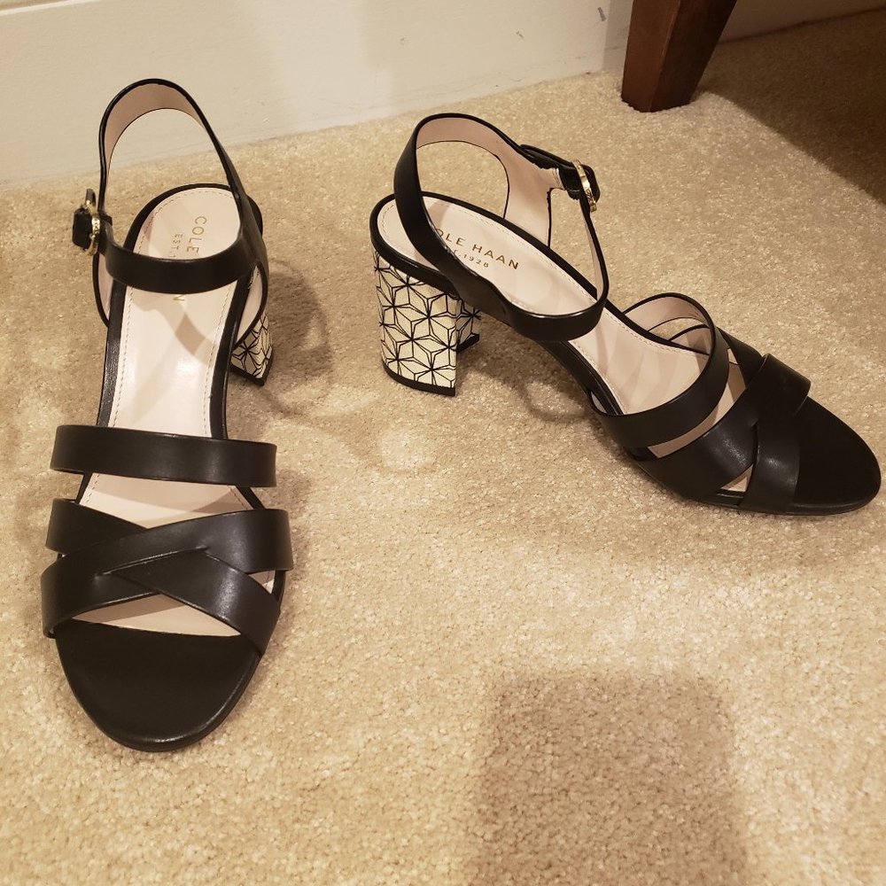 Brand new Cole Haan Black Jianna Sandals, Size 5.5